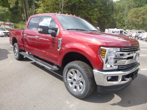 Ruby Red Ford F250 Super Duty Lariat Crew Cab 4x4.  Click to enlarge.