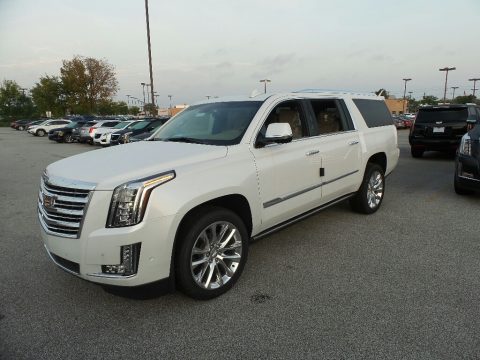 Crystal White Tricoat Cadillac Escalade ESV 4WD.  Click to enlarge.