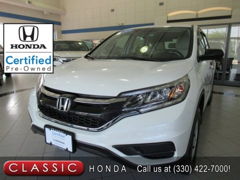 White Diamond Pearl Honda CR-V LX AWD.  Click to enlarge.