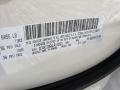 Chrysler Color Code PW2 Luxury White Pearl #9