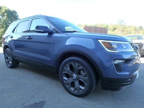 Blue Metallic Ford Explorer Sport 4WD.  Click to enlarge.