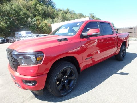 Flame Red Ram 1500 Big Horn Night Edition Crew Cab 4x4.  Click to enlarge.