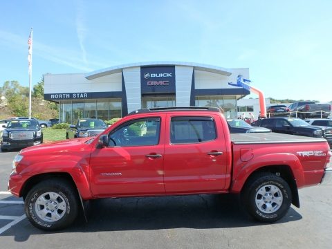 Barcelona Red Metallic Toyota Tacoma V6 Double Cab 4x4.  Click to enlarge.