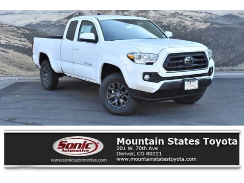 Super White Toyota Tacoma SR5 Access Cab 4x4.  Click to enlarge.