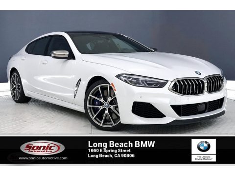 Mineral White Metallic BMW 8 Series M850i xDrive Gran Coupe.  Click to enlarge.