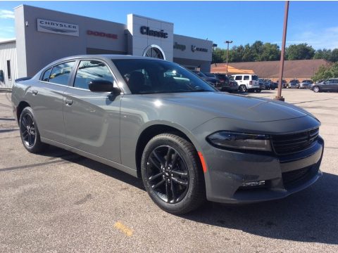 Destroyer Gray Dodge Charger SXT AWD.  Click to enlarge.