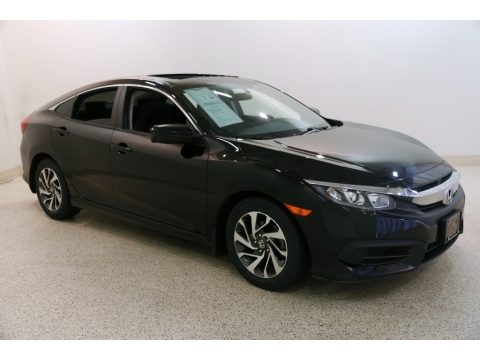 Crystal Black Pearl Honda Civic EX Sedan.  Click to enlarge.