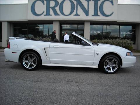 Oxford White Ford Mustang V6 Convertible.  Click to enlarge.