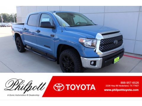 Cavalry Blue Toyota Tundra SR5 CrewMax 4x4.  Click to enlarge.