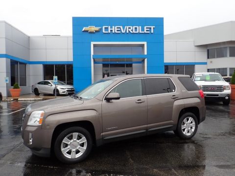 Mocha Steel Metallic GMC Terrain SLE AWD.  Click to enlarge.
