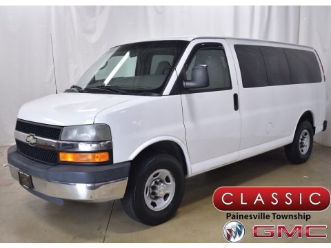 Summit White Chevrolet Express LT 3500 Passenger Van.  Click to enlarge.