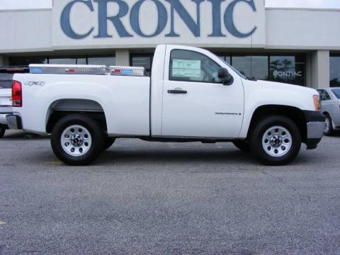 Summit White GMC Sierra 1500 Work Truck Regular Cab 4x4.  Click to enlarge.