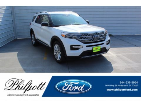 Star White Metallic Tri-Coat Ford Explorer Limited.  Click to enlarge.
