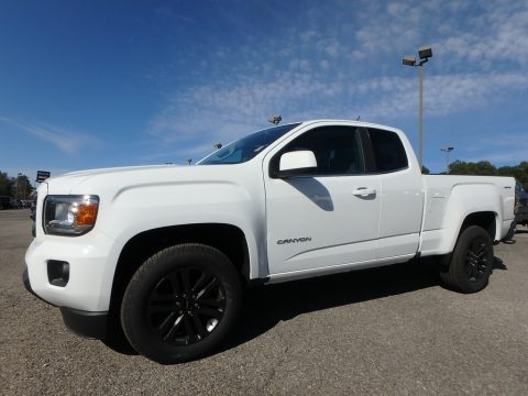 Summit White GMC Canyon SLE Extended Cab 4WD.  Click to enlarge.