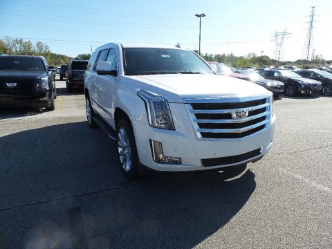 Crystal White Tricoat Cadillac Escalade Luxury 4WD.  Click to enlarge.