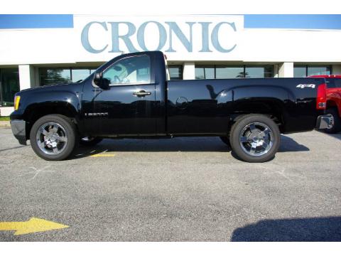 Onyx Black GMC Sierra 1500 Work Truck Regular Cab 4x4.  Click to enlarge.