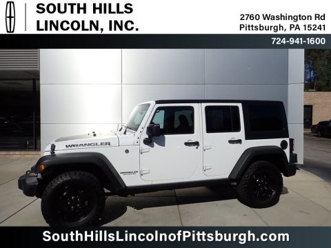 Bright White Jeep Wrangler Unlimited Freedom Edition 4x4.  Click to enlarge.
