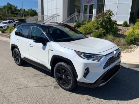 Super White Toyota RAV4 XSE AWD Hybrid.  Click to enlarge.