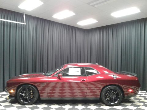 Octane Red Pearl Dodge Challenger R/T Scat Pack Stars and Stripes Edition.  Click to enlarge.