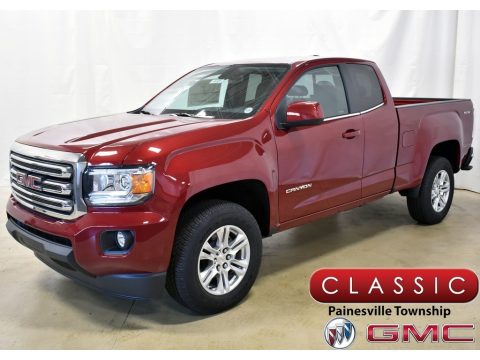 Red Quartz Tintcoat GMC Canyon SLE Extended Cab 4WD.  Click to enlarge.