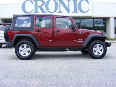 Red Rock Crystal Pearl Jeep Wrangler Unlimited X 4x4.  Click to enlarge.
