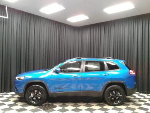 Hydro Blue Pearl Jeep Cherokee Altitude 4x4.  Click to enlarge.