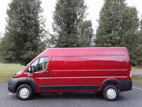 Deep Cherry Red Crystal Pearl Ram ProMaster 2500 High Roof Cargo Van.  Click to enlarge.
