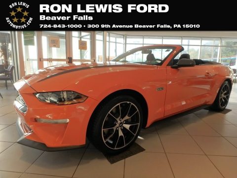 Twister Orange Ford Mustang EcoBoost High Performance Package Convertible.  Click to enlarge.