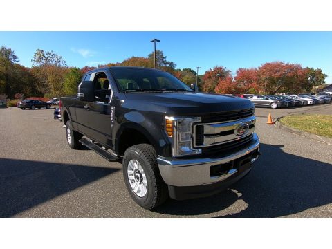 Agate Black Ford F350 Super Duty XL SuperCab 4x4.  Click to enlarge.