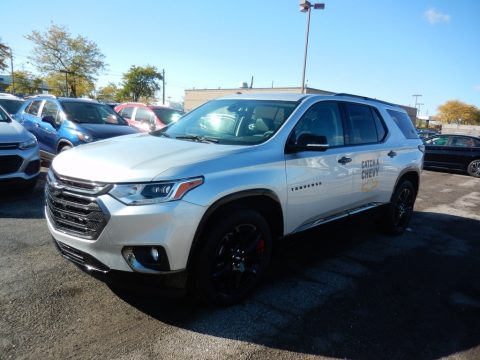 Silver Ice Metallic Chevrolet Traverse Premier.  Click to enlarge.