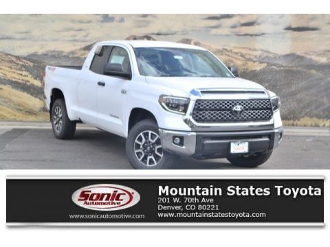 Super White Toyota Tundra SR5 Double Cab 4x4.  Click to enlarge.