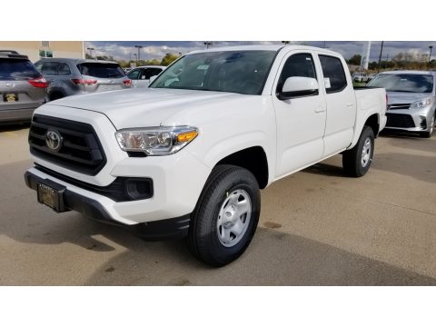 Super White Toyota Tacoma SR Double Cab 4x4.  Click to enlarge.