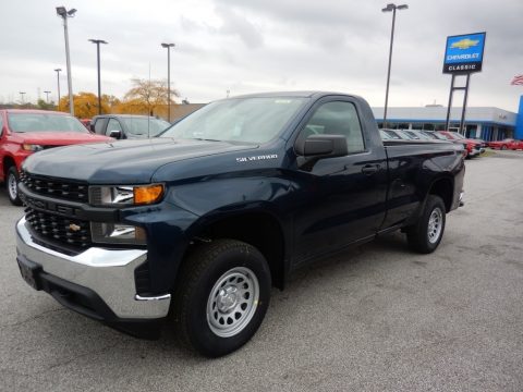 Northsky Blue Metallic Chevrolet Silverado 1500 WT Regular Cab 4x4.  Click to enlarge.