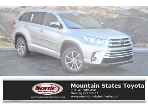 Celestial Silver Metallic Toyota Highlander XLE AWD.  Click to enlarge.