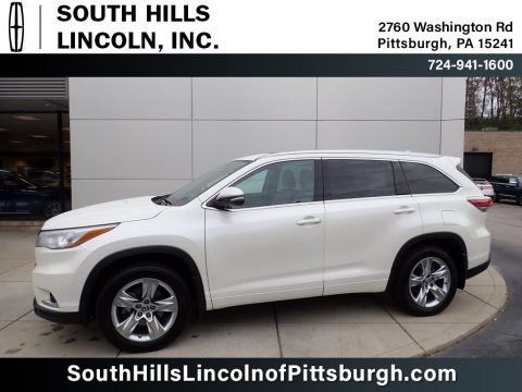 Blizzard Pearl Toyota Highlander Limited AWD.  Click to enlarge.