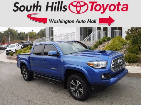 Blazing Blue Pearl Toyota Tacoma TRD Sport Double Cab 4x4.  Click to enlarge.