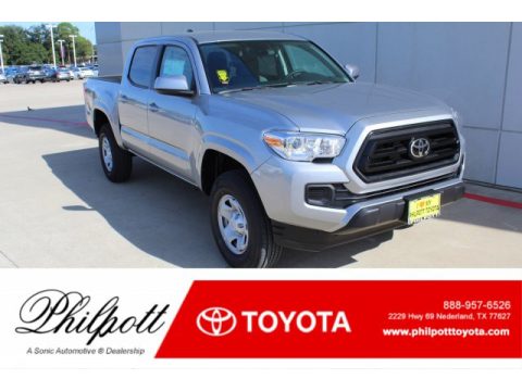 Silver Sky Metallic Toyota Tacoma SR Double Cab.  Click to enlarge.