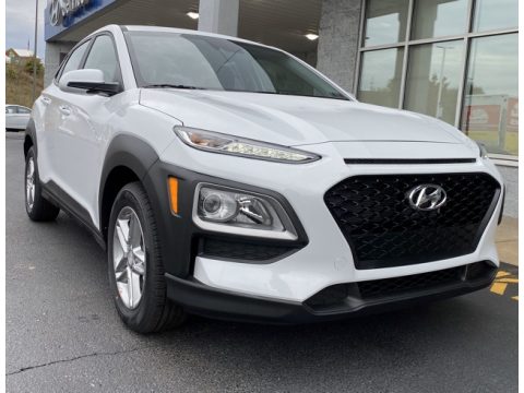 Chalk White Hyundai Kona SE AWD.  Click to enlarge.