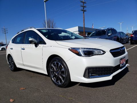 Crystal White Pearl Subaru Impreza Limited 5-Door.  Click to enlarge.