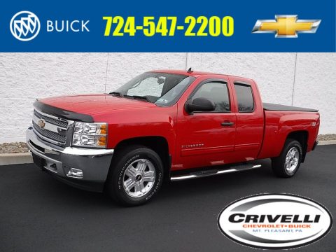 Victory Red Chevrolet Silverado 1500 LT Extended Cab 4x4.  Click to enlarge.