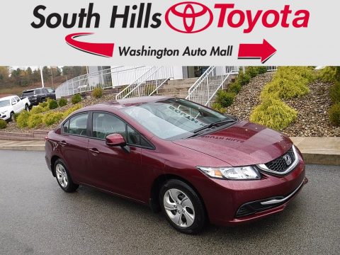 Crimson Red Pearl Honda Civic LX Sedan.  Click to enlarge.