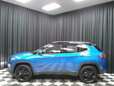 Laser Blue Pearl Jeep Compass Latitude 4x4.  Click to enlarge.