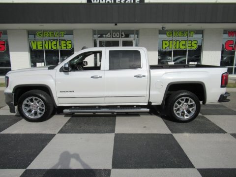White Frost Tricoat GMC Sierra 1500 SLT Crew Cab.  Click to enlarge.