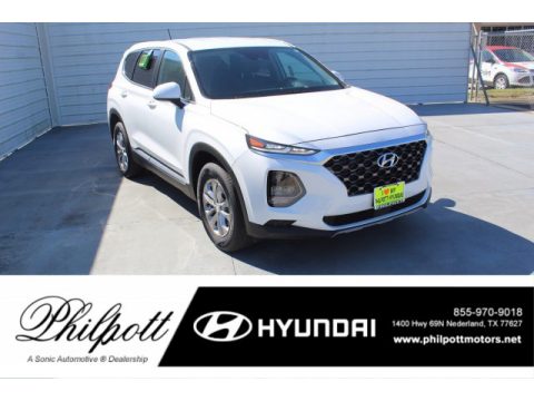 Quartz White Hyundai Santa Fe SE.  Click to enlarge.