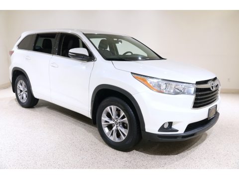 Blizzard Pearl Toyota Highlander LE V6 AWD.  Click to enlarge.