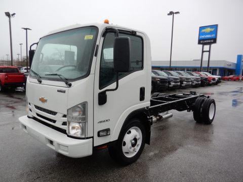 Arctic White Chevrolet Low Cab Forward 4500 Chassis.  Click to enlarge.