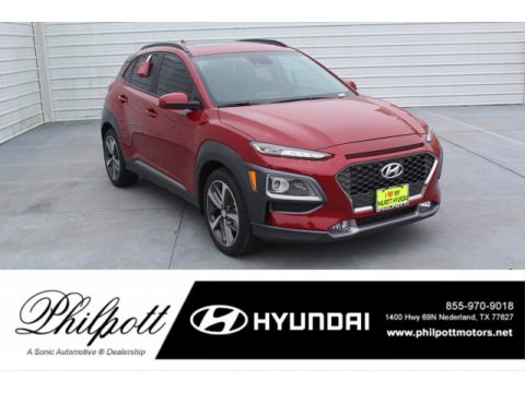 Pulse Red Hyundai Kona Limited.  Click to enlarge.