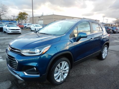 Pacific Blue Metallic Chevrolet Trax Premier AWD.  Click to enlarge.