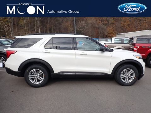Star White Metallic Tri-Coat Ford Explorer XLT 4WD.  Click to enlarge.