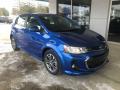 Front 3/4 View of 2020 Chevrolet Sonic LT Hatchback #1